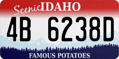 ID license plate 4B6238D