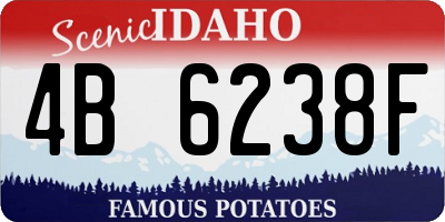ID license plate 4B6238F