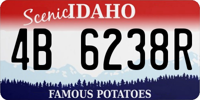 ID license plate 4B6238R