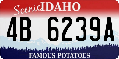ID license plate 4B6239A