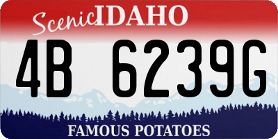 ID license plate 4B6239G