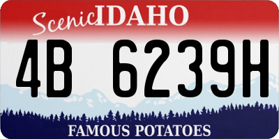 ID license plate 4B6239H