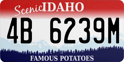 ID license plate 4B6239M