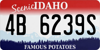 ID license plate 4B6239S