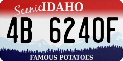 ID license plate 4B6240F