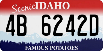 ID license plate 4B6242D