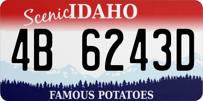 ID license plate 4B6243D