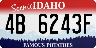 ID license plate 4B6243F