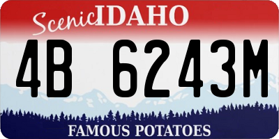 ID license plate 4B6243M