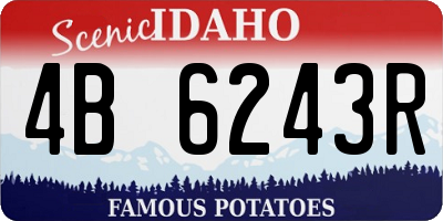 ID license plate 4B6243R