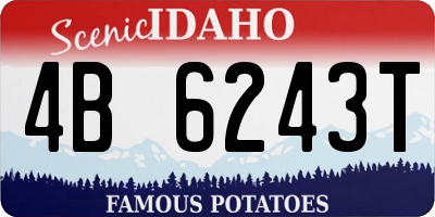 ID license plate 4B6243T