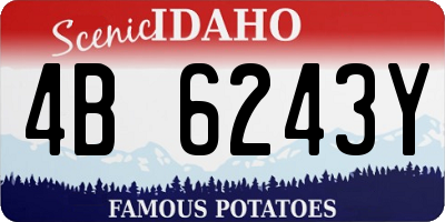 ID license plate 4B6243Y