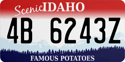 ID license plate 4B6243Z