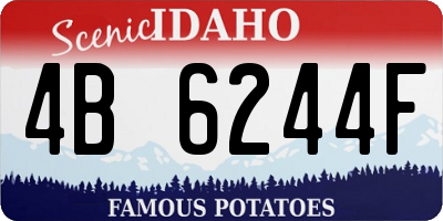 ID license plate 4B6244F