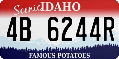 ID license plate 4B6244R