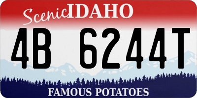 ID license plate 4B6244T