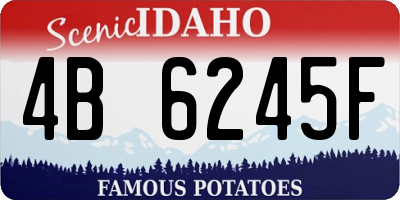ID license plate 4B6245F
