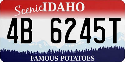ID license plate 4B6245T