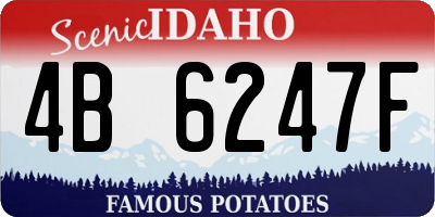 ID license plate 4B6247F