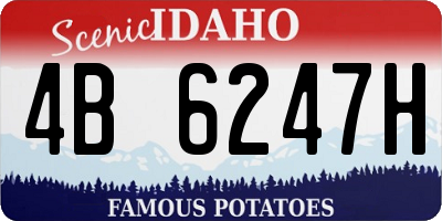 ID license plate 4B6247H