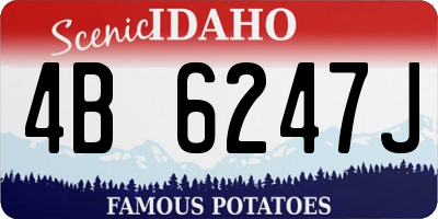 ID license plate 4B6247J