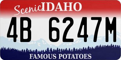 ID license plate 4B6247M