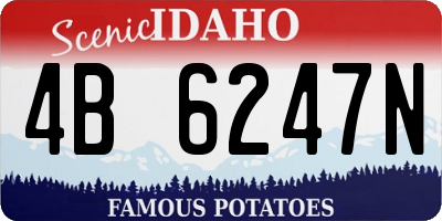 ID license plate 4B6247N