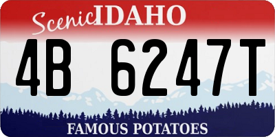 ID license plate 4B6247T