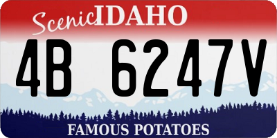 ID license plate 4B6247V
