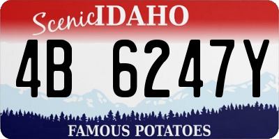 ID license plate 4B6247Y