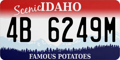 ID license plate 4B6249M