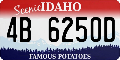 ID license plate 4B6250D