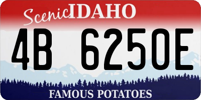 ID license plate 4B6250E