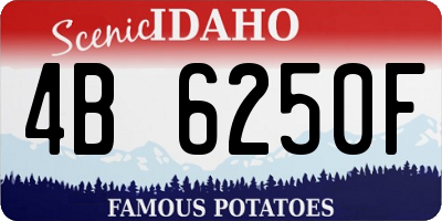 ID license plate 4B6250F