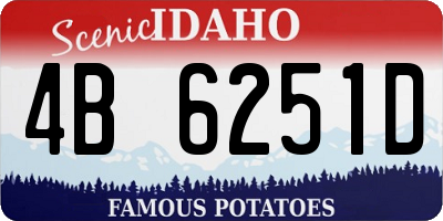 ID license plate 4B6251D