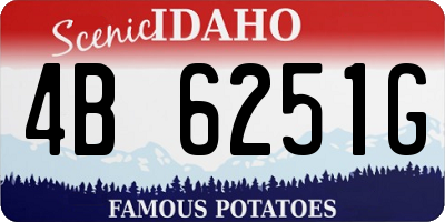 ID license plate 4B6251G