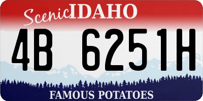 ID license plate 4B6251H