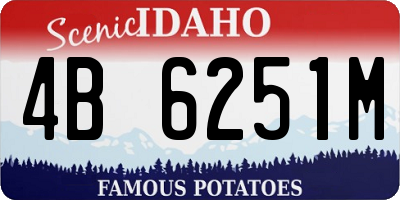 ID license plate 4B6251M