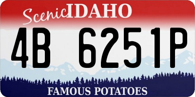 ID license plate 4B6251P