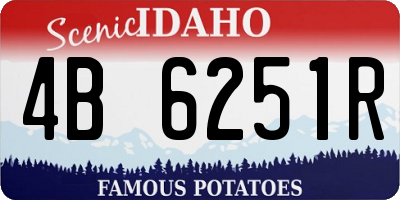 ID license plate 4B6251R