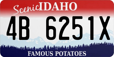 ID license plate 4B6251X