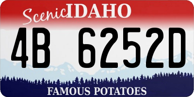ID license plate 4B6252D