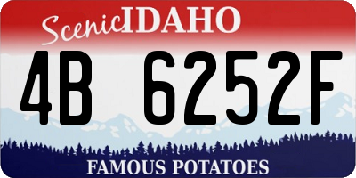 ID license plate 4B6252F
