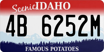 ID license plate 4B6252M