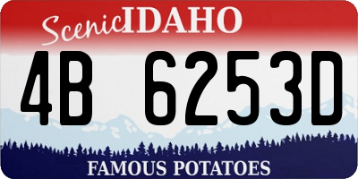 ID license plate 4B6253D