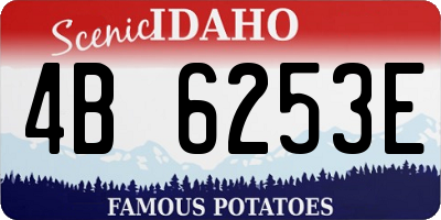 ID license plate 4B6253E