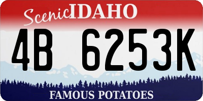 ID license plate 4B6253K