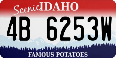 ID license plate 4B6253W