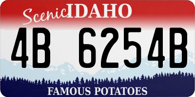 ID license plate 4B6254B
