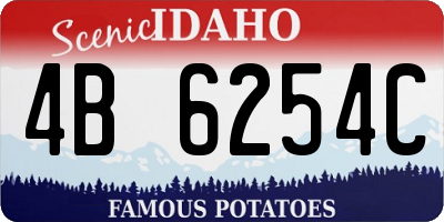 ID license plate 4B6254C